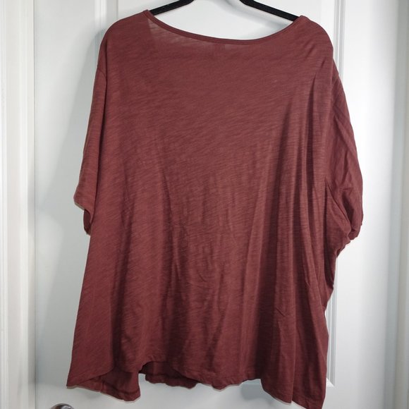 Old Navy Plus Size Button Down Short Sleeve V-Neck Jersey Tee - Picture 2 of 5